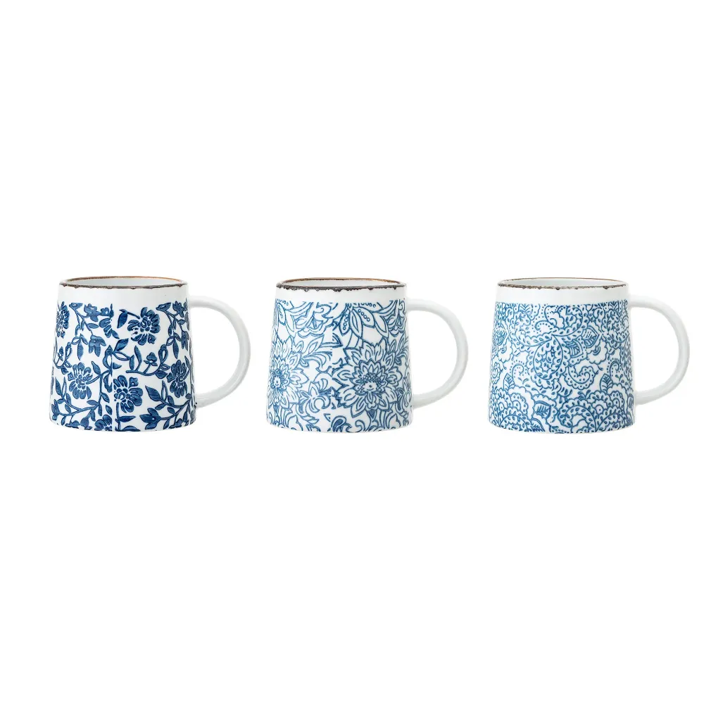 Molly Muggar set om tre, Blue, Stoneware