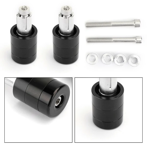 Antivibrationsdämpare 7/8" 22mm Styrände M6/M8 Svart/Titan Viktglidare Reducerande Generisk