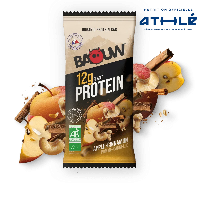 BAOUW ORGANIC EXTRA Apple/Cinnamon Protein Bar (50 g)