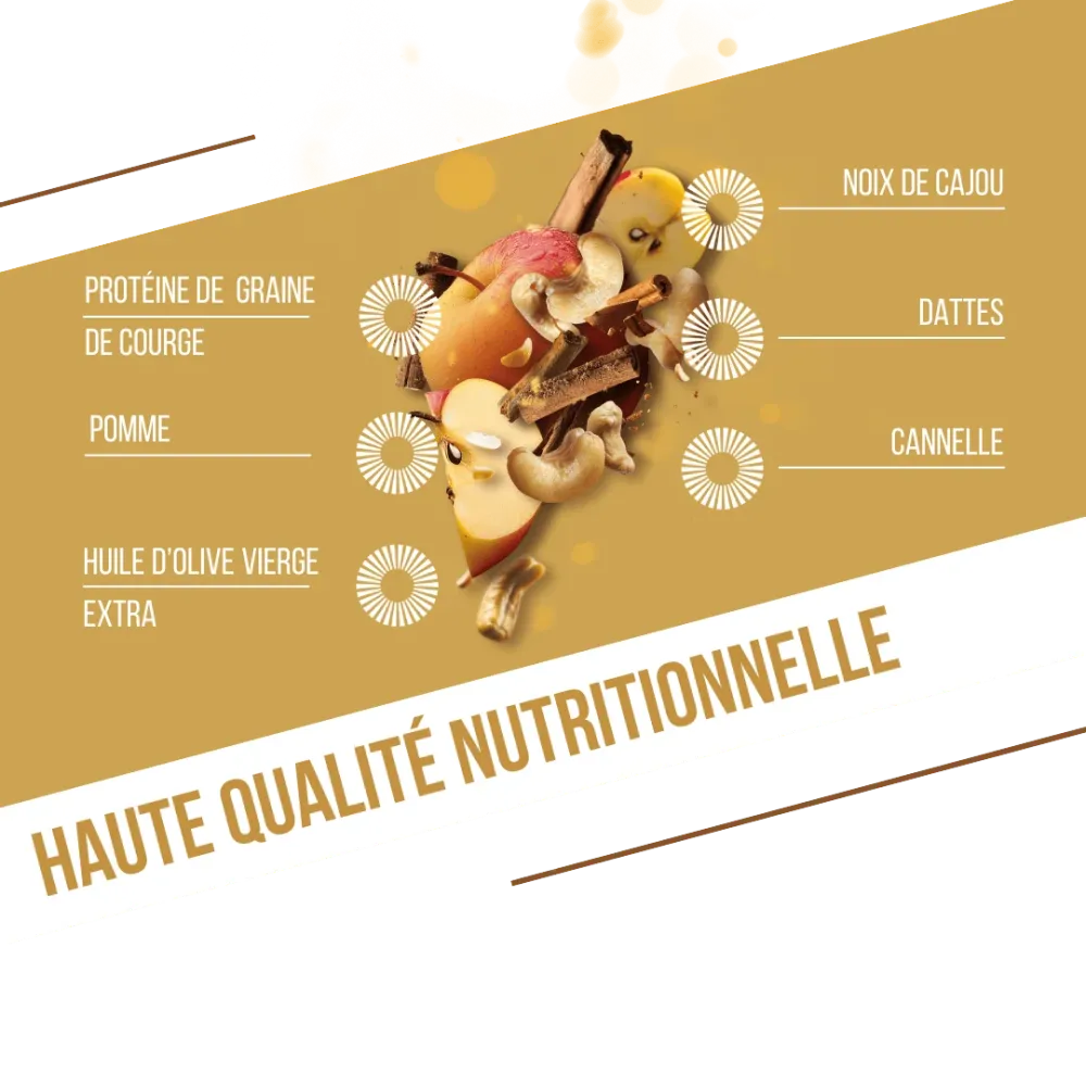 BAOUW ORGANIC EXTRA Apple/Cinnamon Protein Bar (50 g)
