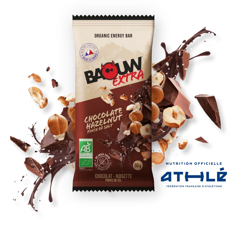 BAOUW ORGANIC EXTRA Chocolate Hazelnut Energy Bar (50 g)