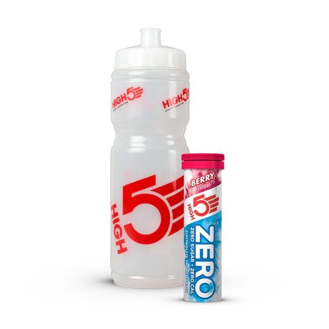 Flaska + 10 Elektrolyt Hydrering High5 CYCLE PACK Frukt Röd tabletter