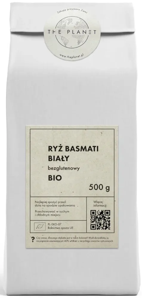 Glutenfri vit Basmati-ris EKO 500 g - PLANET