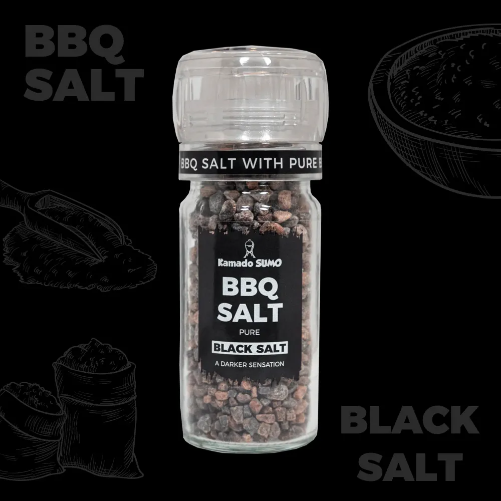 Kamado Sumo BBQ Salt Pure Black