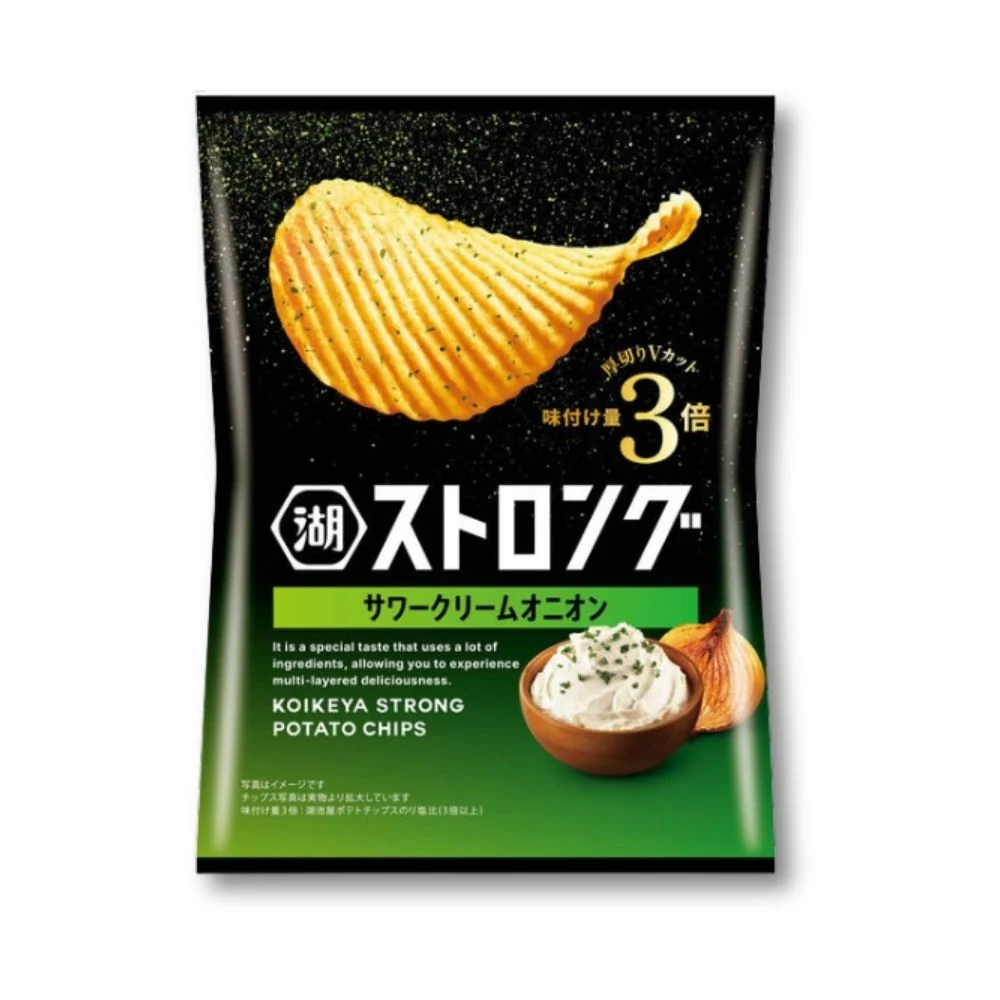 Koikeya STRONG Potatischips - Gräddfil med lök