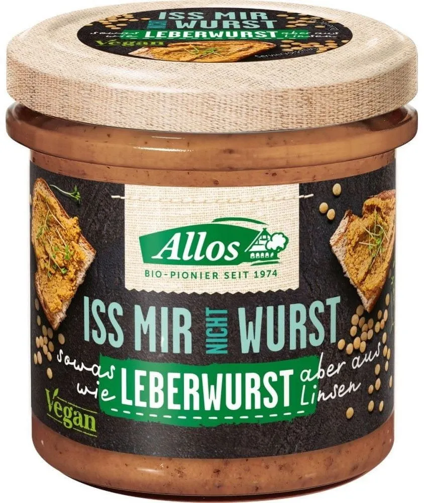VEGAN PASTA 'LA WURST LEBERWURST GLUTENFRI EKOLOGISK 135 g - ALLOS