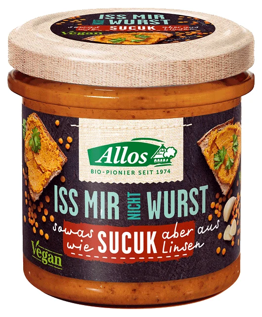 VEGANE PASTA 'LA SUCUK WURST GLUTENFREI BIO 135 g - ALLOS