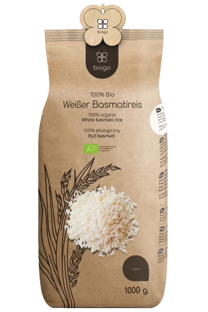 Basmatiris ekologisk 1 kg Biogo