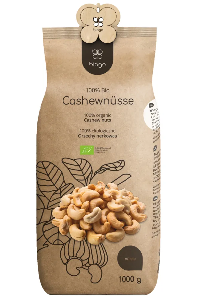 Cashewkärnor ekologiska 1 kg BIOGO