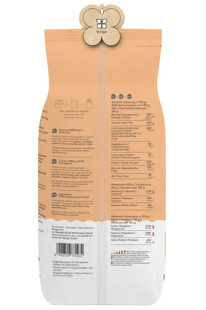 Pumpakärnor 1 kg BIOGO