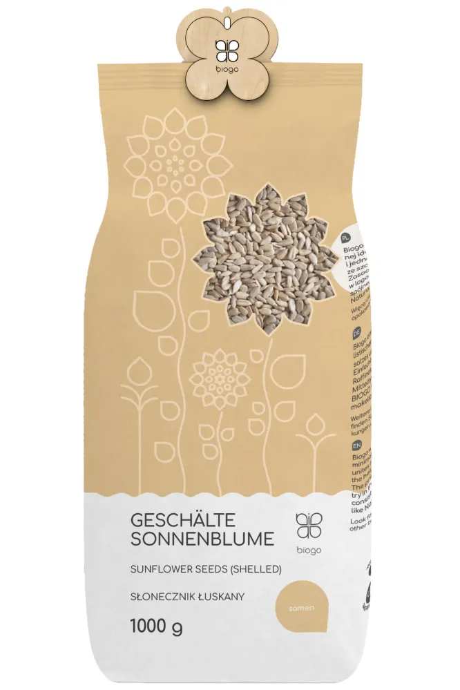 Skalade solroskärnor 1 kg BIOGO