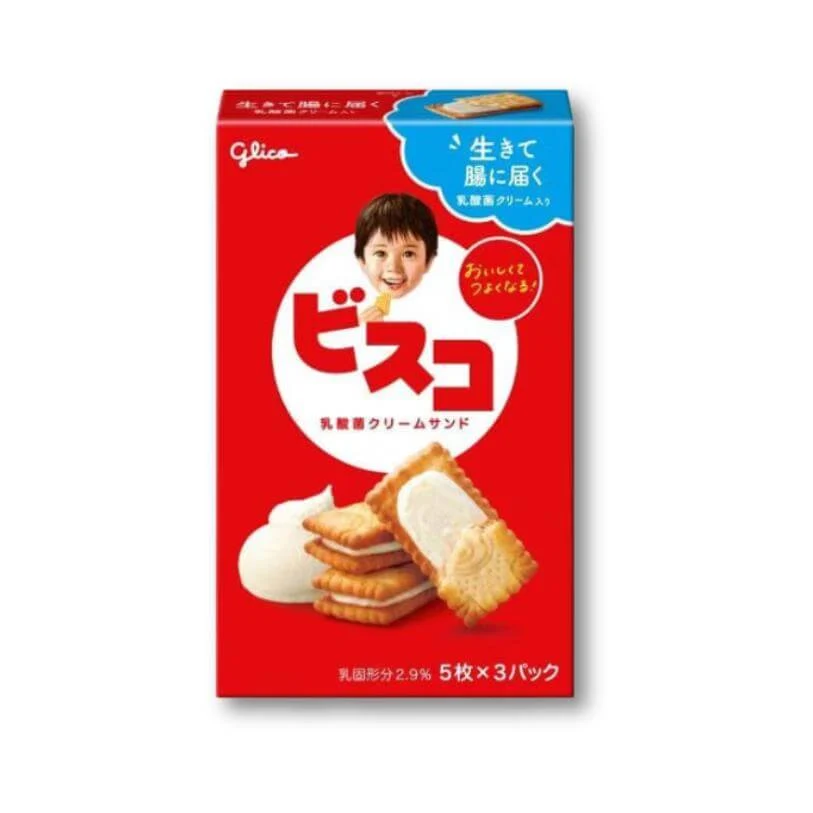 Glico Bisco – Fylld med grädde