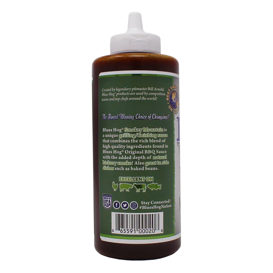 Blues Hogs Smokey Mountain BBQ Sauce Squeeze Bottle