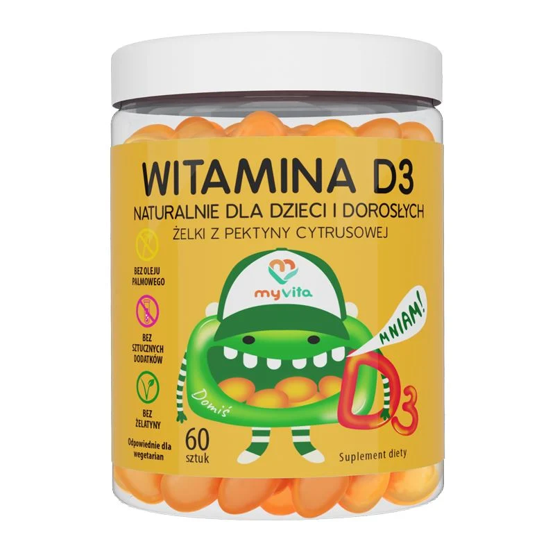 Geléer med D3-vitamin baserade på citruspektin 60 st - MYVITA
