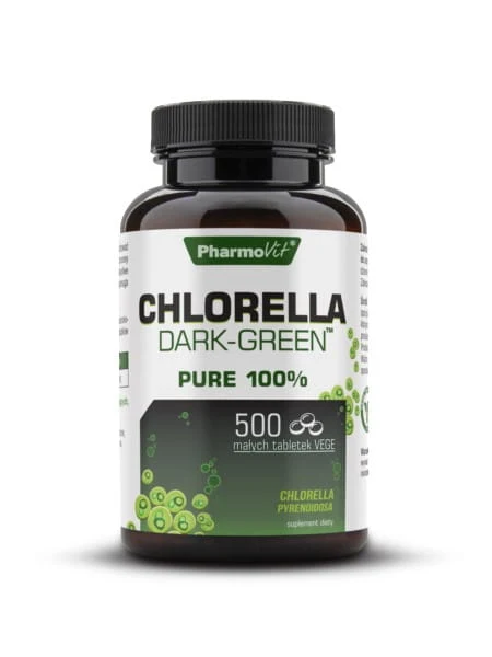 Vitamine Chlorella mörk - grön 500 tabletter - PHARMOVIT