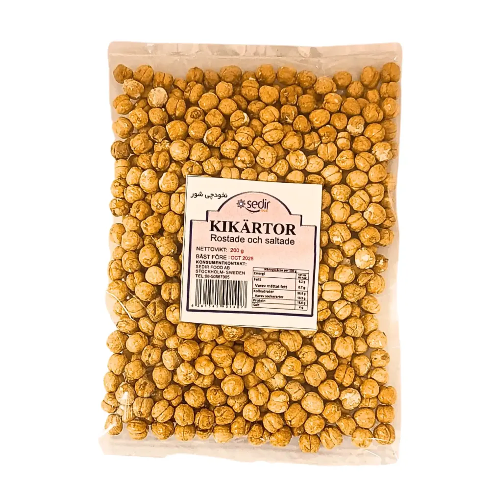 Rostade och Saltade Kikärtor Sedir 200g – Krispigt & Smakrikt Mellanmål