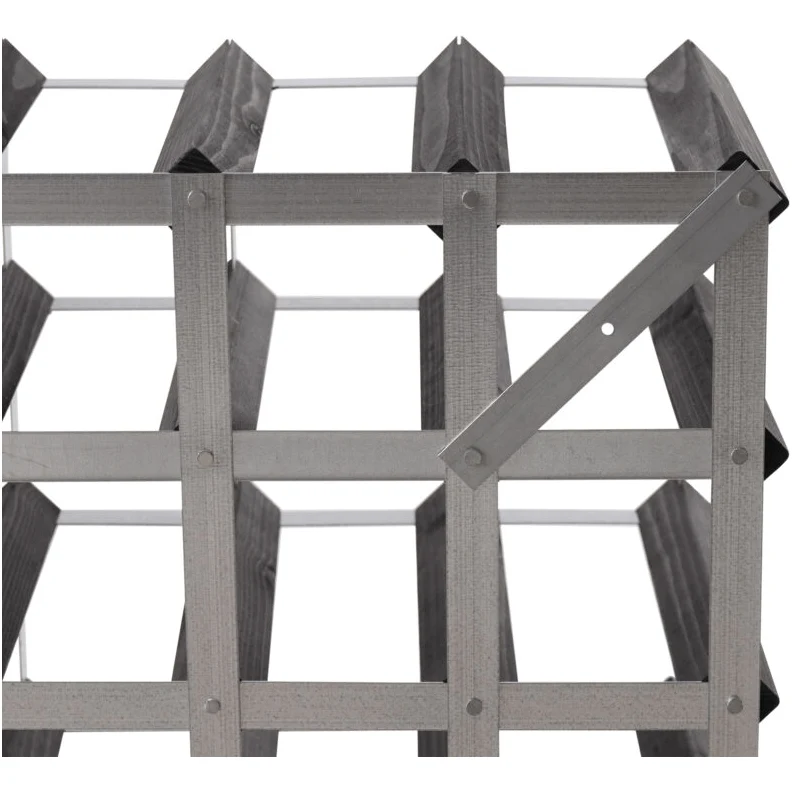Traditional Wine Rack Vinställ 16 Flaskor Monterad Midnight