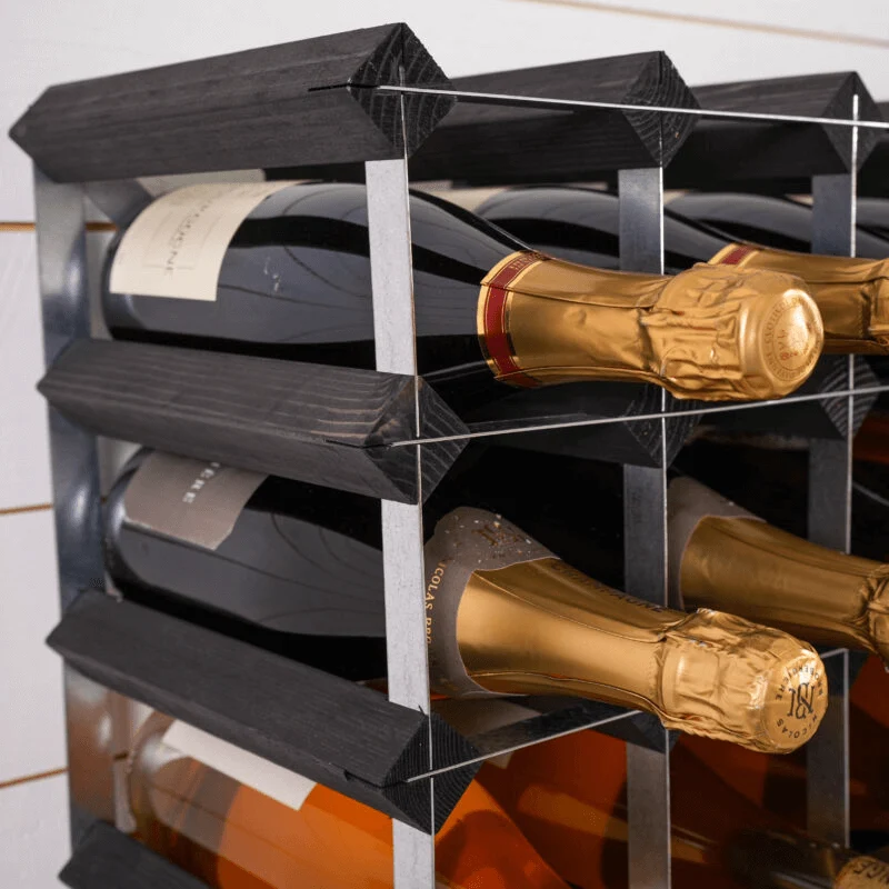 Traditional Wine Rack Vinställ 16 Flaskor Monterad Midnight