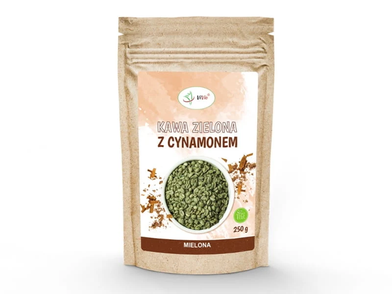 Grönt kaffe malet med kanel 250 g - VIVIO