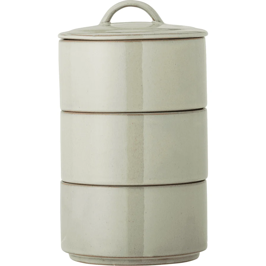 Bloomingville Ebba Burk Med Lock Grön Stengods ⌀15 cm (OKT)