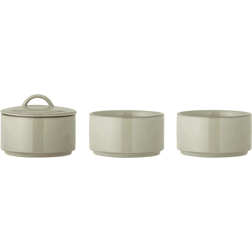 Bloomingville Ebba Burk Med Lock Grön Stengods ⌀15 cm (OKT)