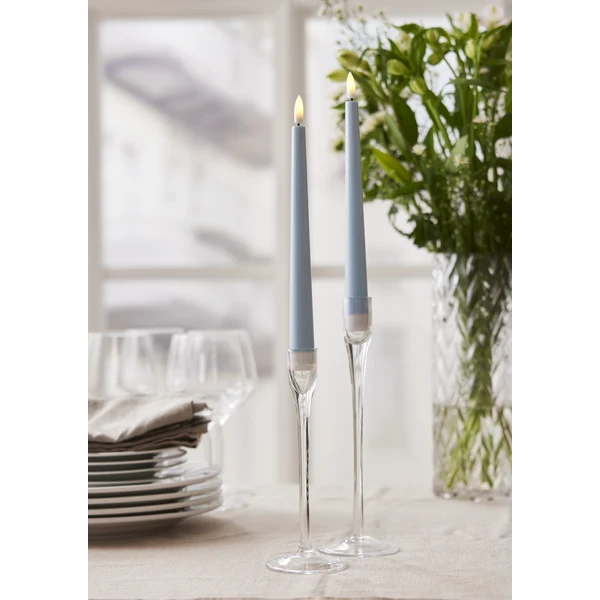 LED Antikljus 2-pack Flamme Candy Safir