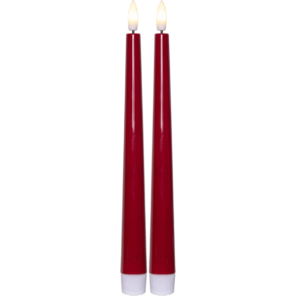 LED Antikljus double-set Flamme Candy Röd