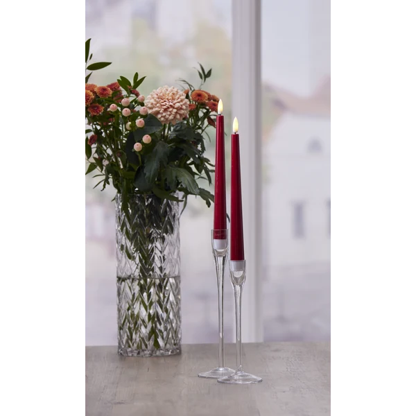 LED Antikljus double-set Flamme Candy Röd