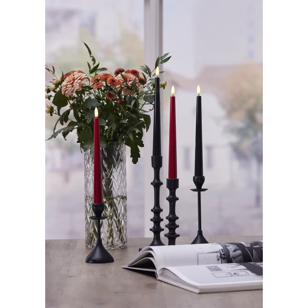 LED Antikljus double-set Flamme Candy Röd