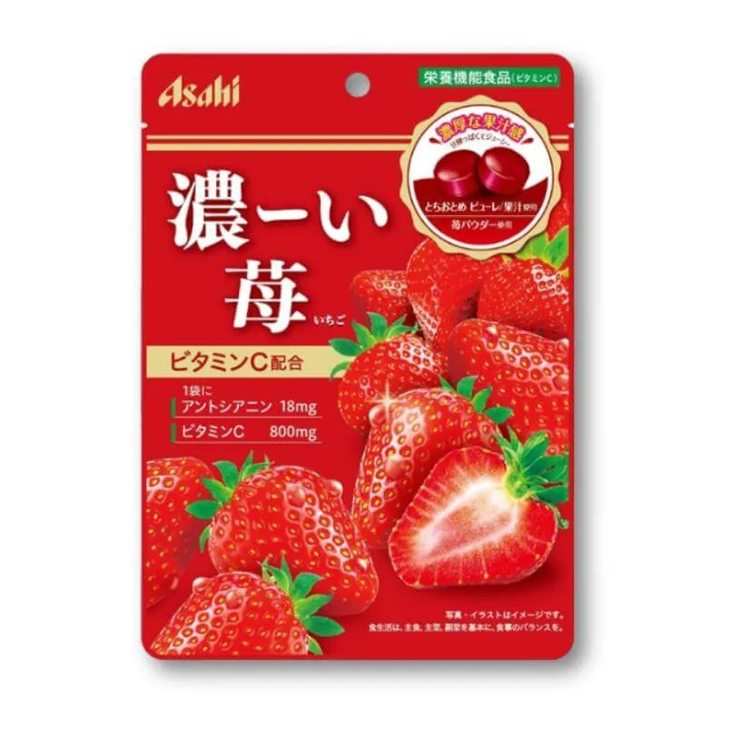 Asahi Hårdgodis - Jordgubb