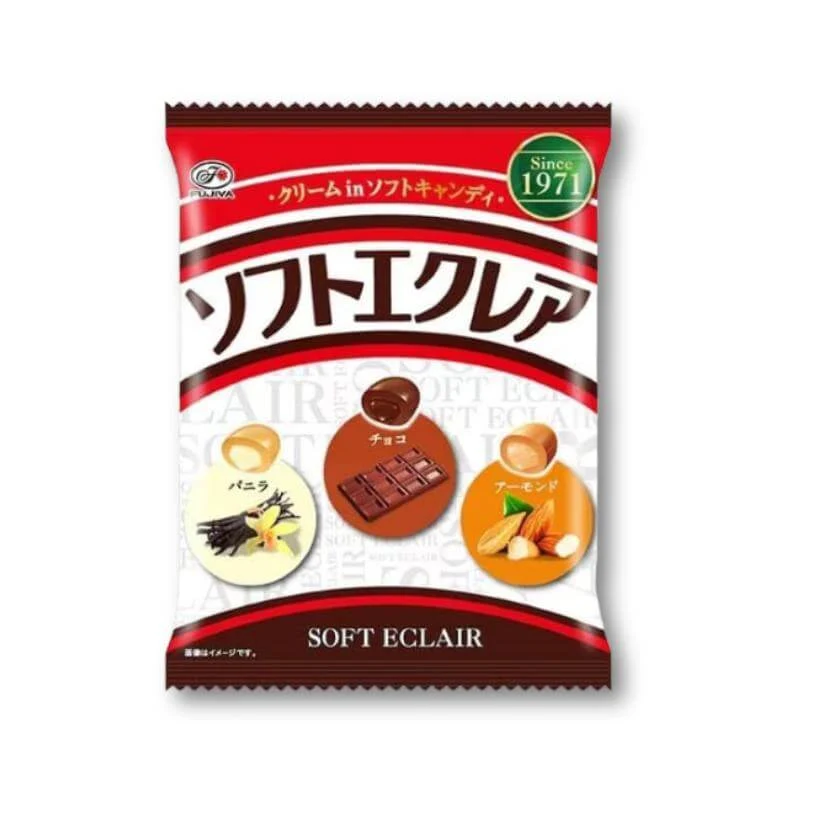 Fujiya Soft Eclair Candy - vanilj, choklad och mandel