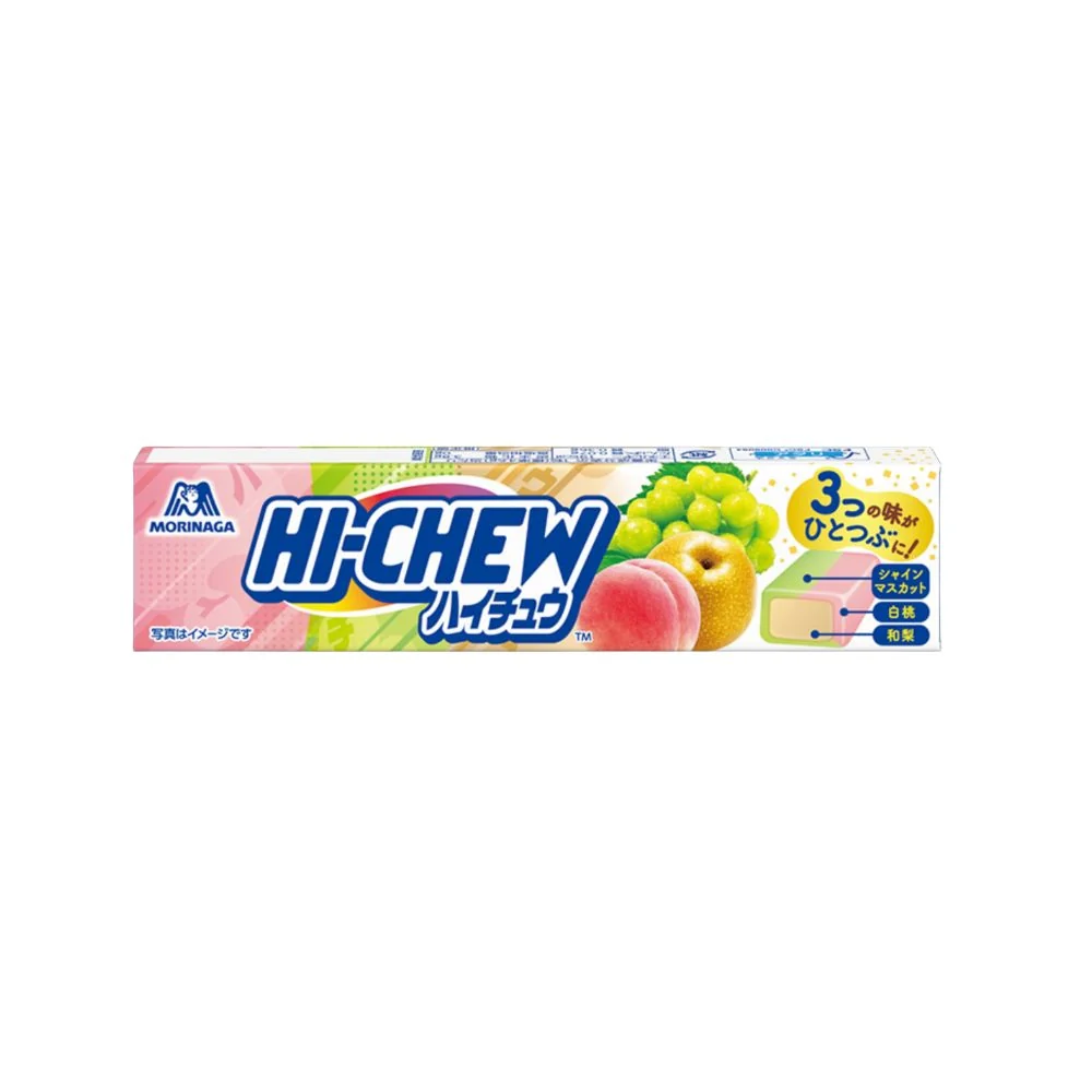 Hi-Chew Populär Mix - Vit persika, Japansk päron och Muscat
