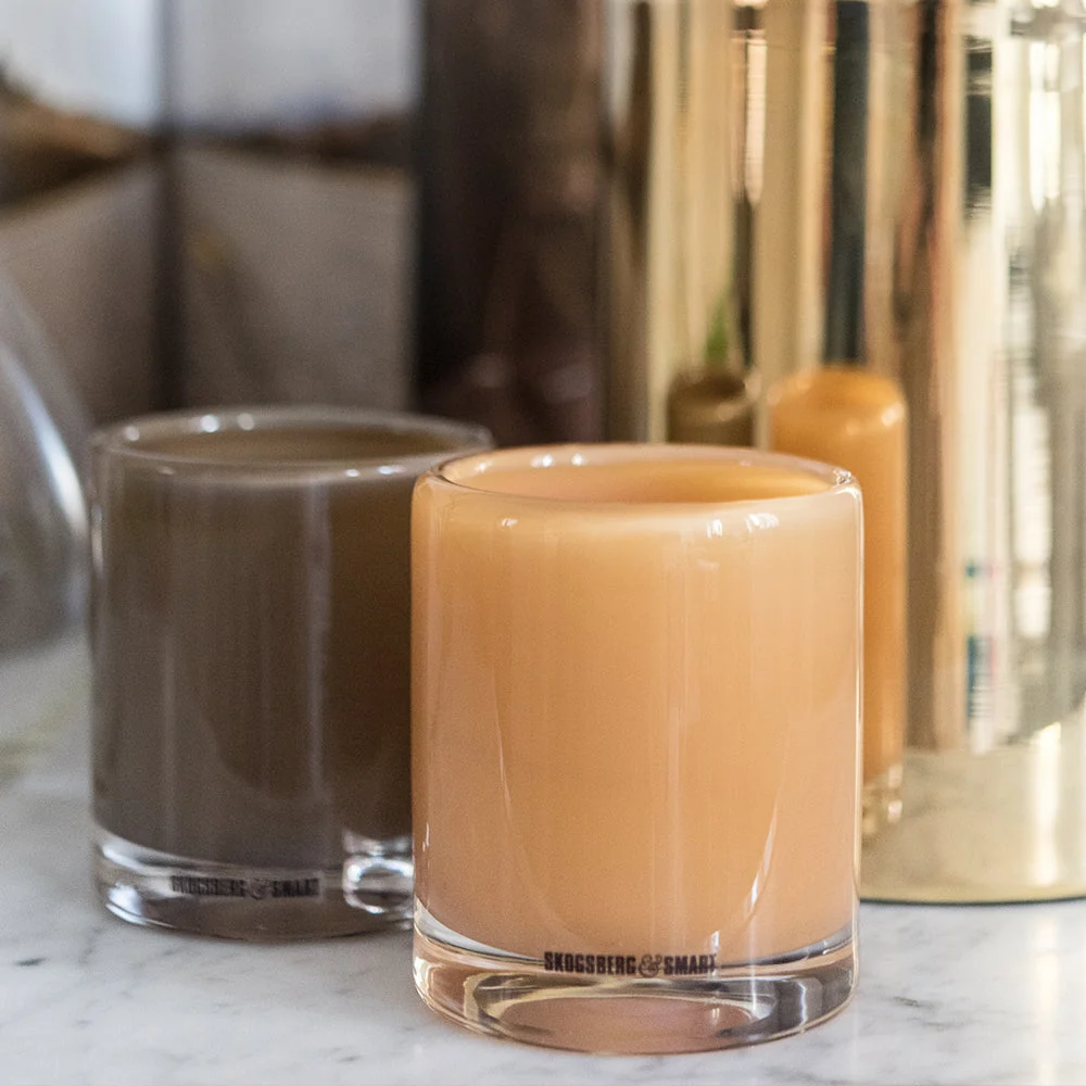 HURRICANE LAMP CANDY SMALL, Fudge