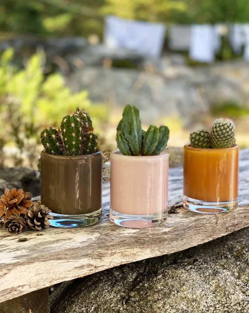 HURRICANE LAMP CANDY SMALL, Fudge