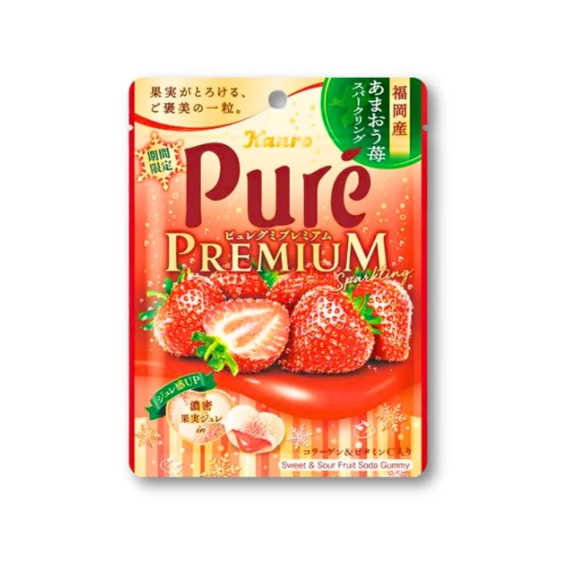 Kanro Pure Premium Gummy Fukuoka Jordgubb [Begränsad Upplaga]