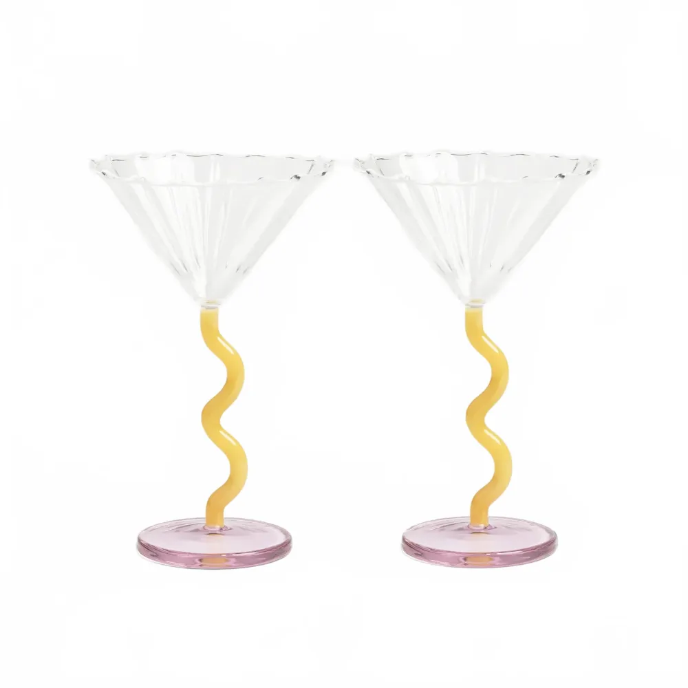 Coupeglas Curve Caramel 2-pack
