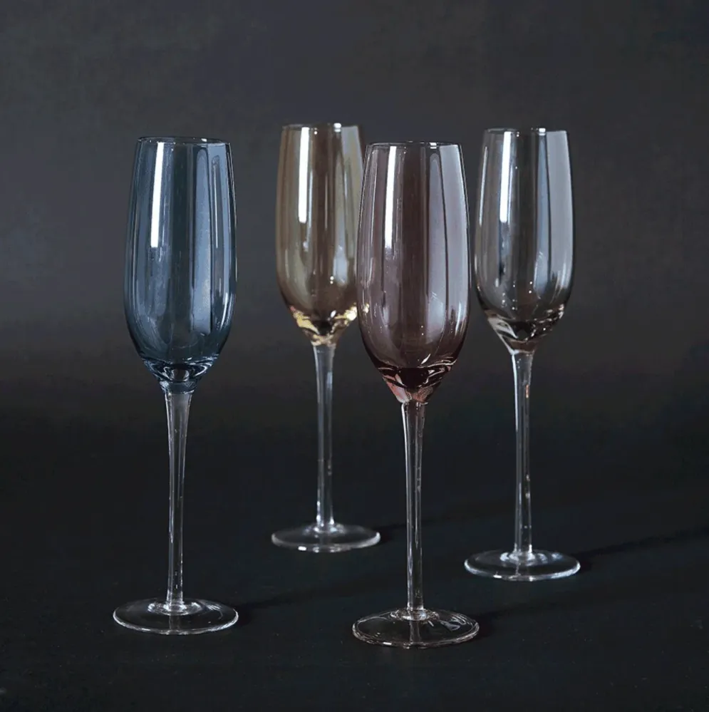 Champagneglas Color – Set med 4 st