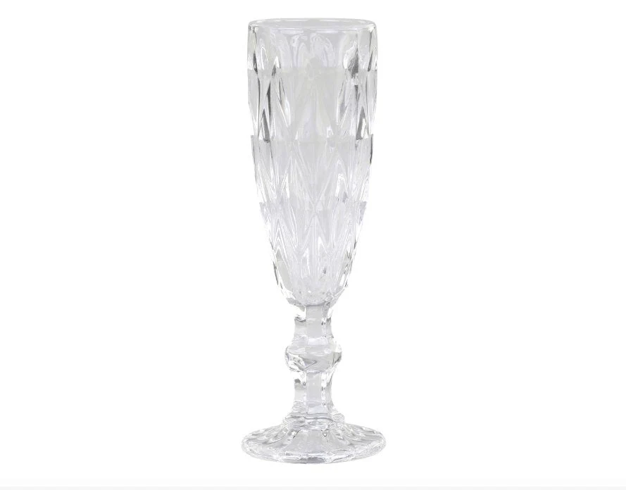 Champagneglas med diamantslipning