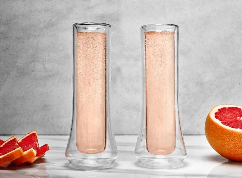 JoyJolt - Cosmos dubbla vägg champagneglasögon, uppsättning av 2