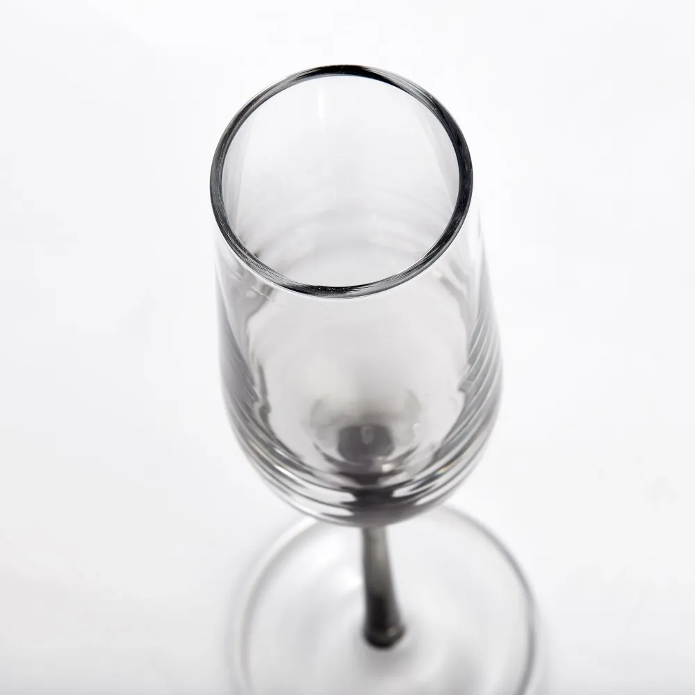 Victorinne champagneglas H25 Ø7,5 cm. røykfarget