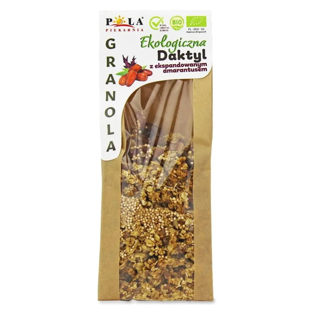 GRANOLA DAKTYL - EXPANDERAD AMARANT UTAN TILLSATT SOCKER EKO 200 g - POLA BAKERY