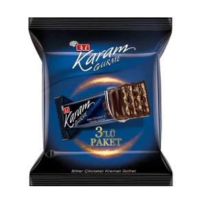 Eti Karam Gurme Bitter Chocolate Wafer 1.76oz, 3 stycken