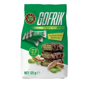 Kahve Dunyasi Mini Gofrik Milk Chocolate Pistacchio Wafer 0,44oz, 10 stycken