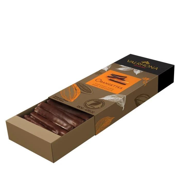 Apelsinskal täckta med mörk choklad – 130 g