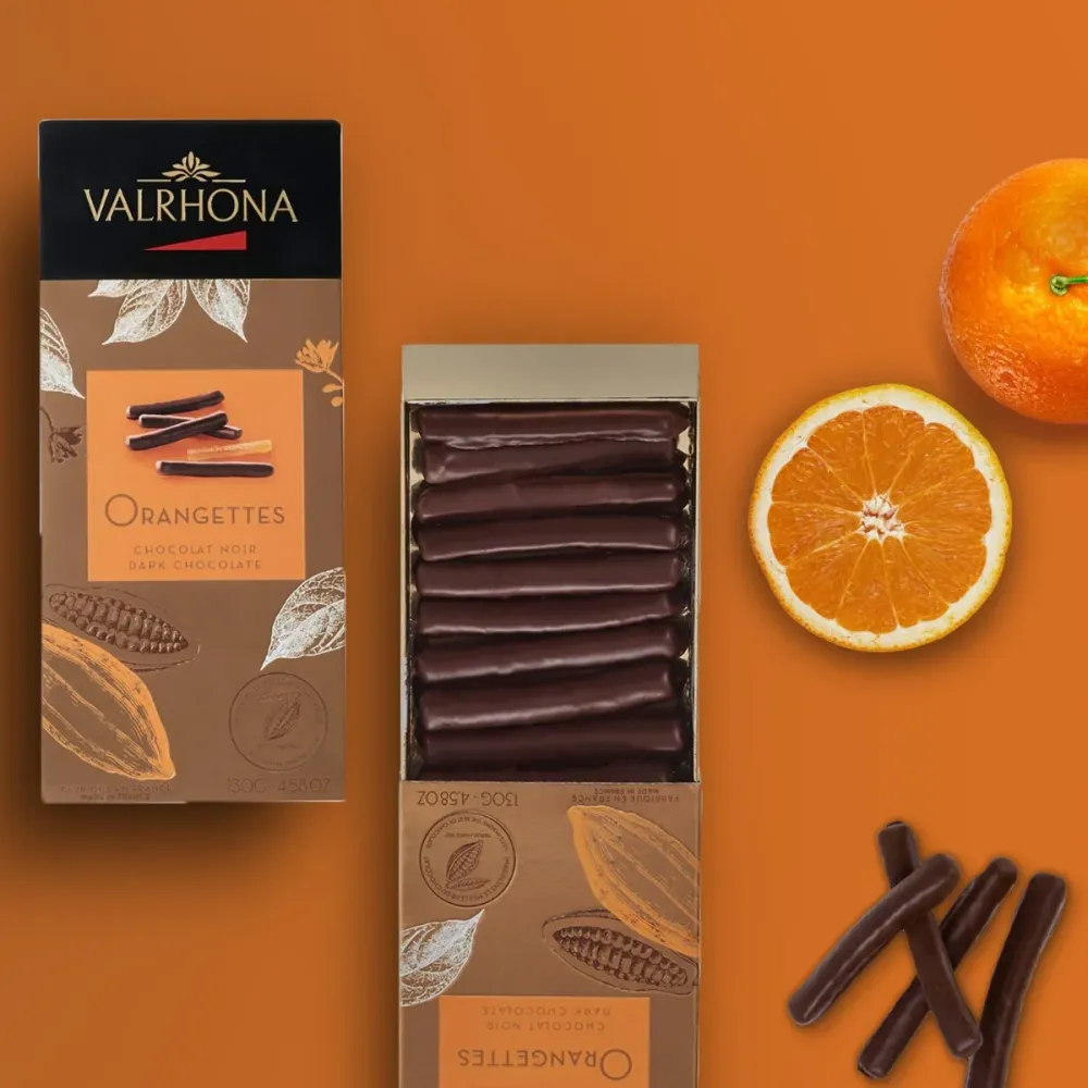 Apelsinskal täckta med mörk choklad – 130 g
