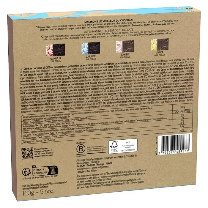 Ask med 32 rutor - Mörk & Mjölk – 160 g