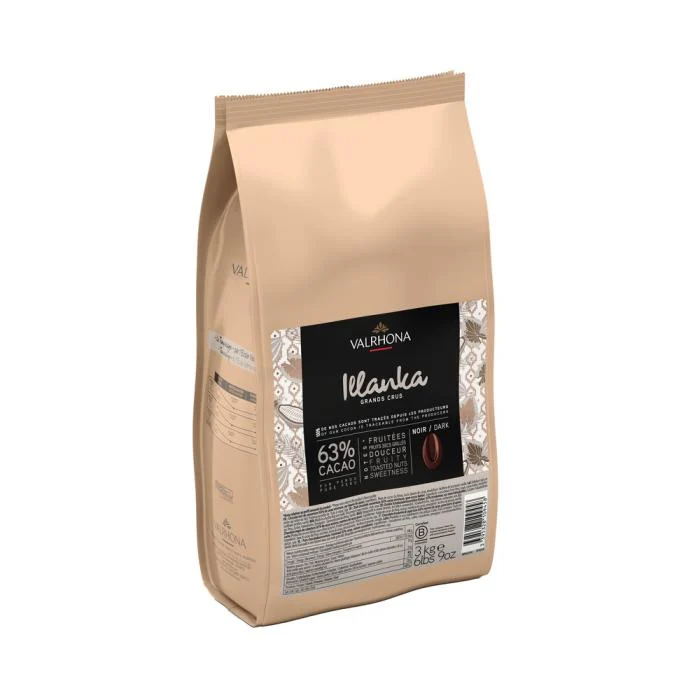 Fèves Illanka Noir 63 % - 3 kg