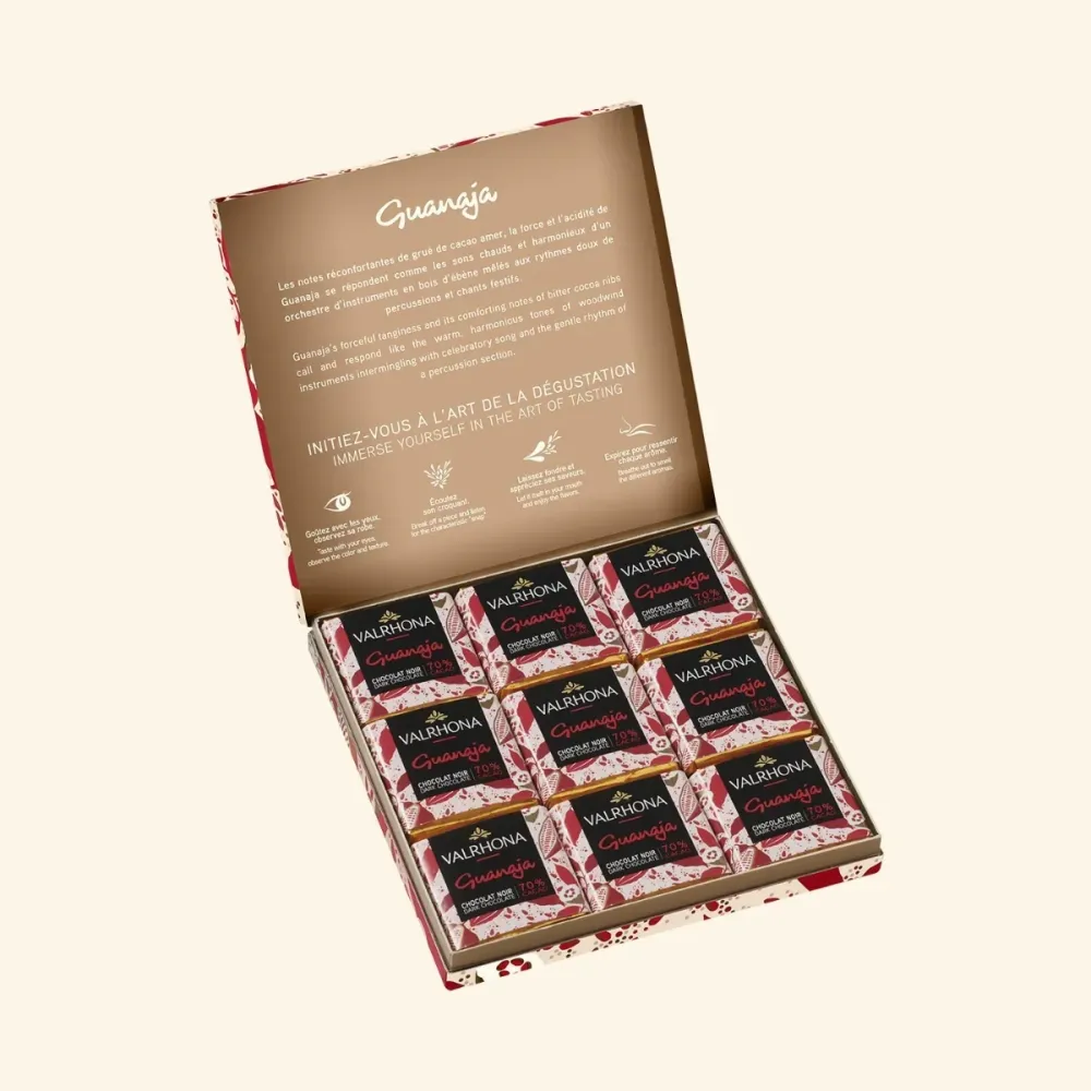 Gåvobox Guanaja 70 % – 18 mörka bitar – 90 g