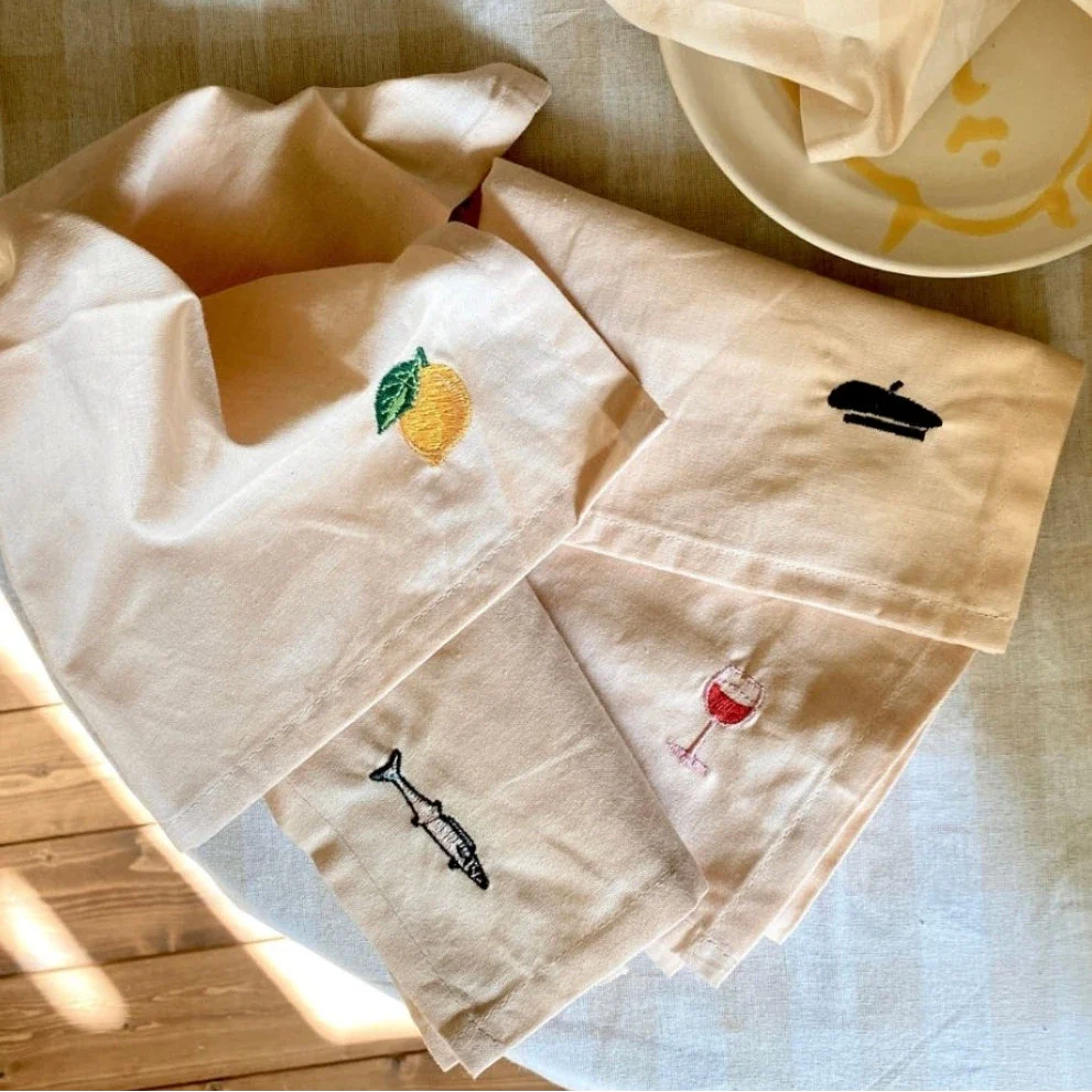 Midnatt Napkin Set Déjeuner