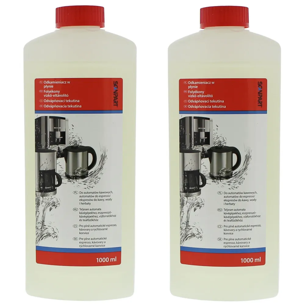 Avkalkningsmedel för kaffemaskiner, vattenkokare, 1 liter, universal, Scanpart, 2 st